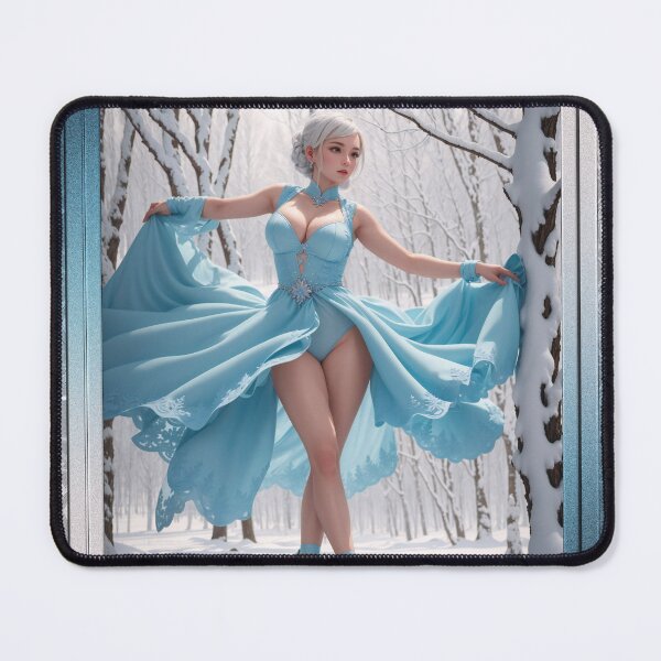 Item preview, The Snow Queen Dancing On Ice Beautiful AI Concept Art by Xzendor7 designed and sold by Xzendor7 Digital Art Creations.