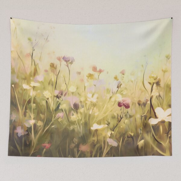 Item preview, The Patchwork Meadow - Cream designed and sold by ArtSea-Bubble.