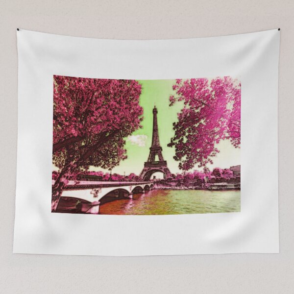 Item preview, The Eiffel Tower, Paris, Rose-green,Travel Poster - France's Structural Masterpiece Known as The Symbol of Love designed and sold by studioSharonKay.