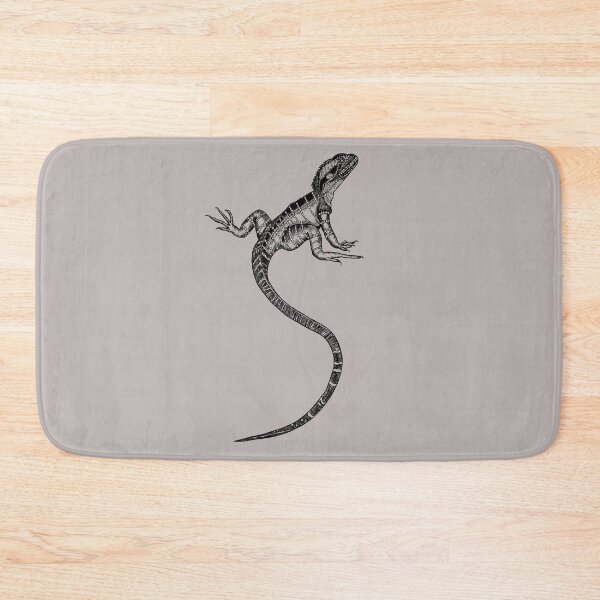 Item preview, Black Majestic Australian Water Dragon Line Art  designed and sold by SteviInkAtelier.