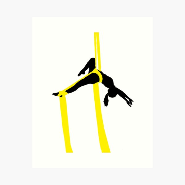 Aperçu de l'œuvre Jaune Aerial Silks- Layback créée et vendue par alenalove.