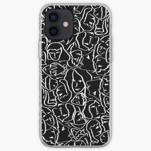 Call Me By Your Name Elios Shirt Faces in White Outlines on Black CMBYN iPhone Soft Case