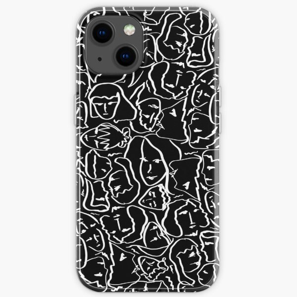 Call Me By Your Name  Elios Shirt Faces in White Outlines on Black CMBYN iPhone Soft Case