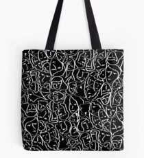 Call Me By Your Name Elios Shirt Faces in White Outlines on Black CMBYN Tote Bag