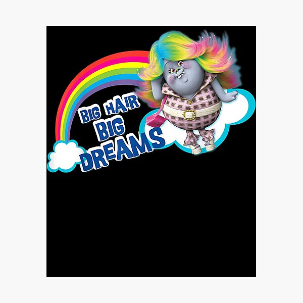 Dreamworks Trolls Bridget 6” Lady Glitter Sparkles Rainbow Hair