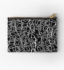 Call Me By Your Name Elios Shirt Faces in White Outlines on Black CMBYN Studio Pouch