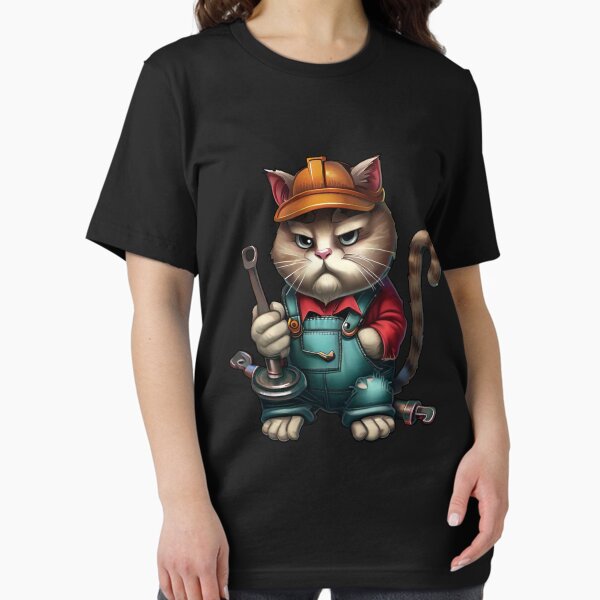 Artikel-Vorschau von Kopie von Plumber Cat mit Schraubenschlüssel und Werkzeug, designt und verkauft von PlayfulPrintLab.