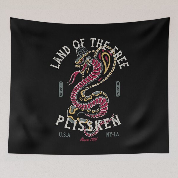 Item preview, Cobra Traditional Tattoo Snake - Land of the Free - 80s Action Movie designed and sold by Nemons.