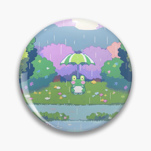 Item preview, Frog Pixel Art In Japanese Spring Aesthetic  designed and sold by RibbitFans101.
