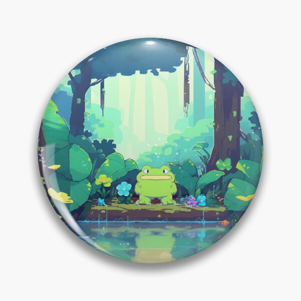 Item preview, Frog Pixel Art In Forest Aesthetic  designed and sold by RibbitFans101.