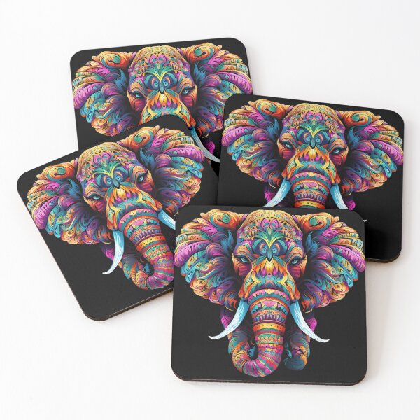 Item preview, Psychedelic Elephant Majesty: Gentle Giants Awaken designed and sold by PsyCloth.
