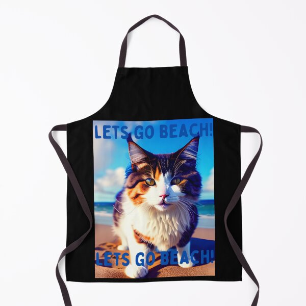 Artikelvorschau, lets go beach cat funny memes entworfen und verkauft von CuteCatsCoffee.