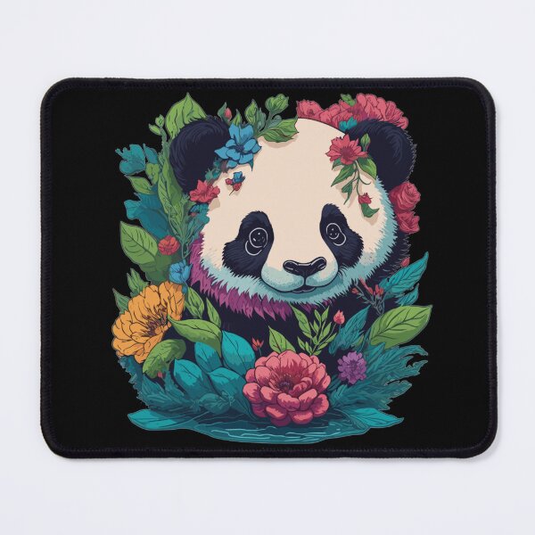 Item preview, Panda Cub with a Splash of Flowers designed and sold by FocusChillax.