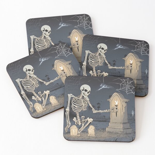 Item preview, A skeleton in a creepy graveyard  designed and sold by Joseph Hail.