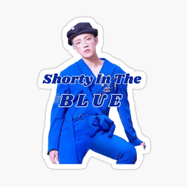 Hongjoong Shorty In The Blue Meme Sticker