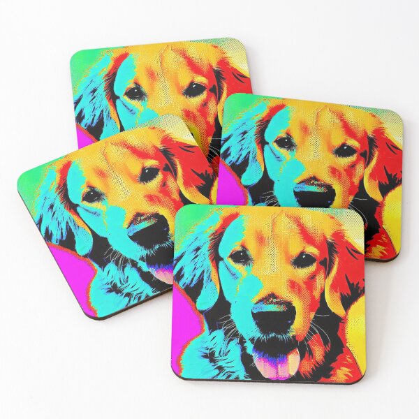 Item preview, Golden Retriever Pop Art designed and sold by FunnehGacha.