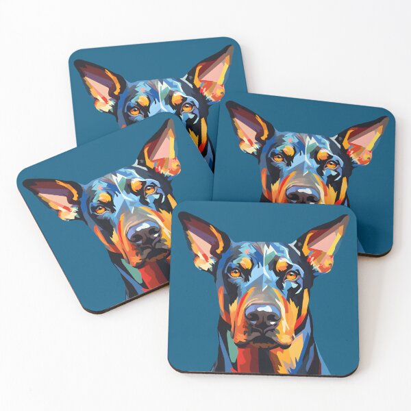 Item preview, Natural ear doberman portrait designed and sold by Art Happens.