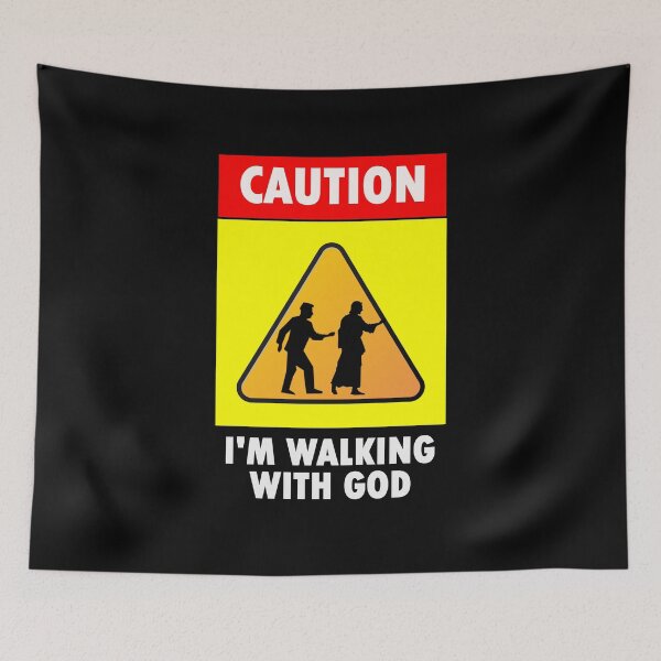 Item preview, Caution I'm walking with God designed and sold by Warih.