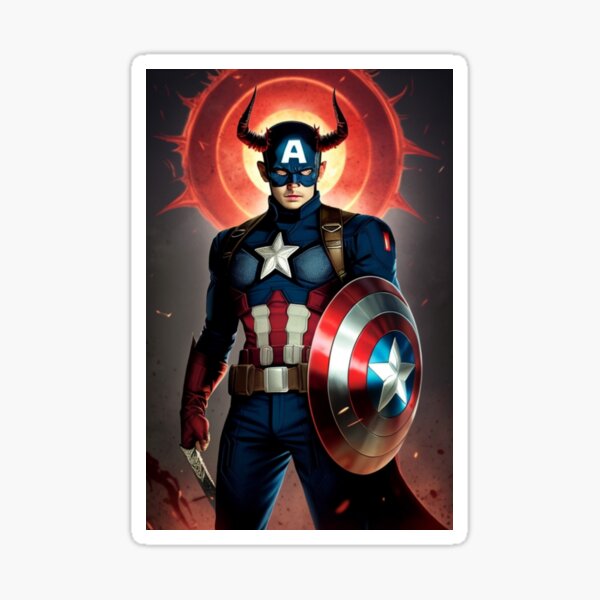 Captain America Sticker by Andrewstg