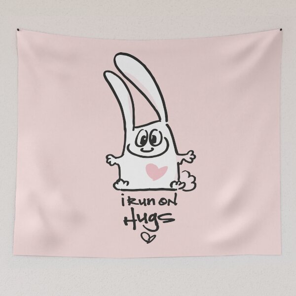 Item preview, I Run on Hugs Bunni designed and sold by Bunniworld.