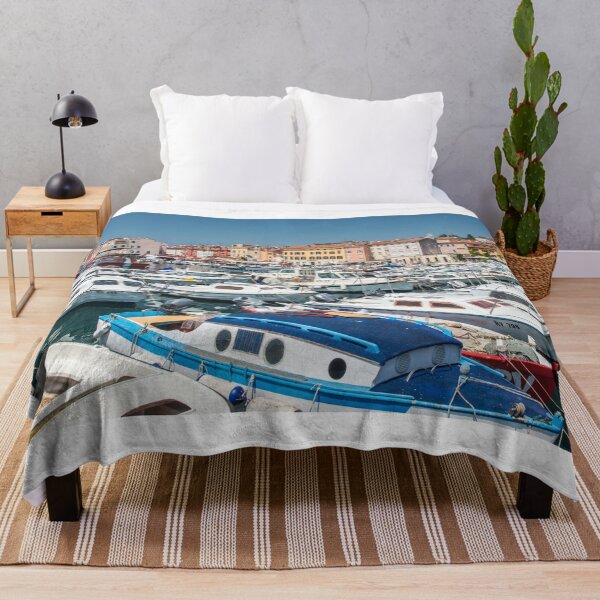 Item preview, Harbour at Rovinj on the coast of Croatia on a blue sky sunny day designed and sold by Cameranick.