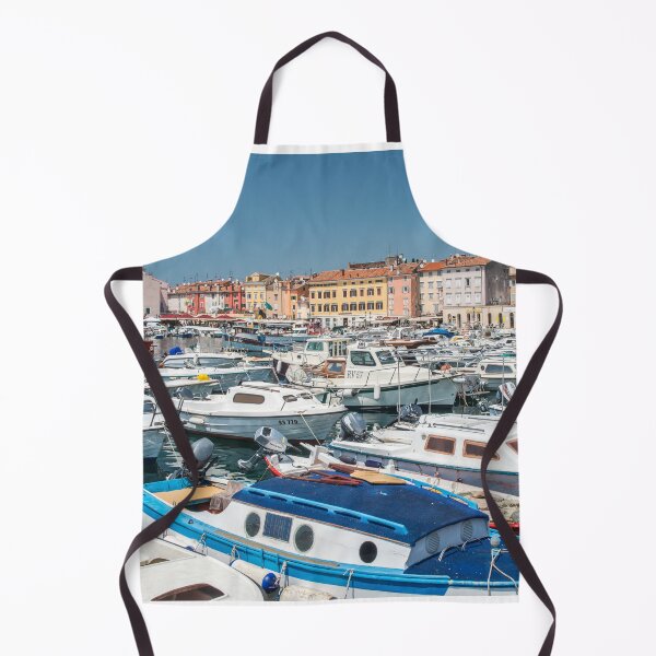 Item preview, Harbour at Rovinj on the coast of Croatia on a blue sky sunny day designed and sold by Cameranick.