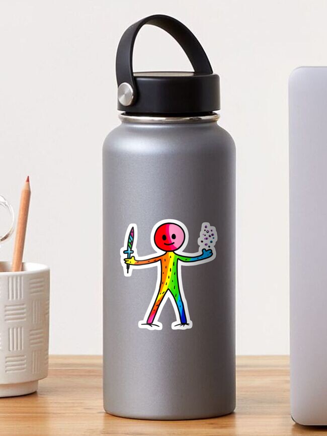 Rainbow Stickman Rainbow Sticker - Rainbow Stickman Rainbow