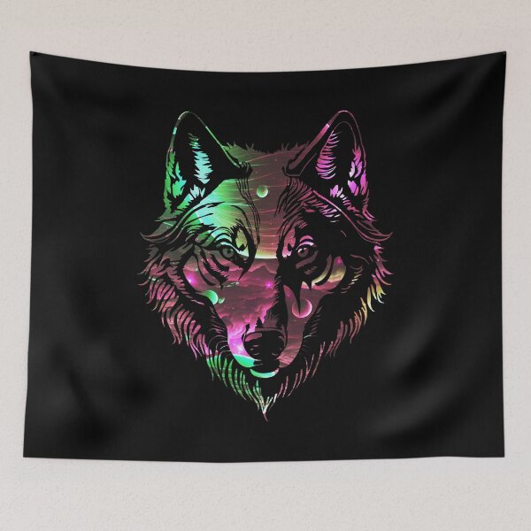 Item preview, Galaxy Wolf Face designed and sold by YrtemmyS.