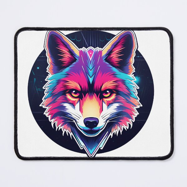 Item preview, Fox - Retrowave style - Colorful - Futuristic designed and sold by Vansky-Art.