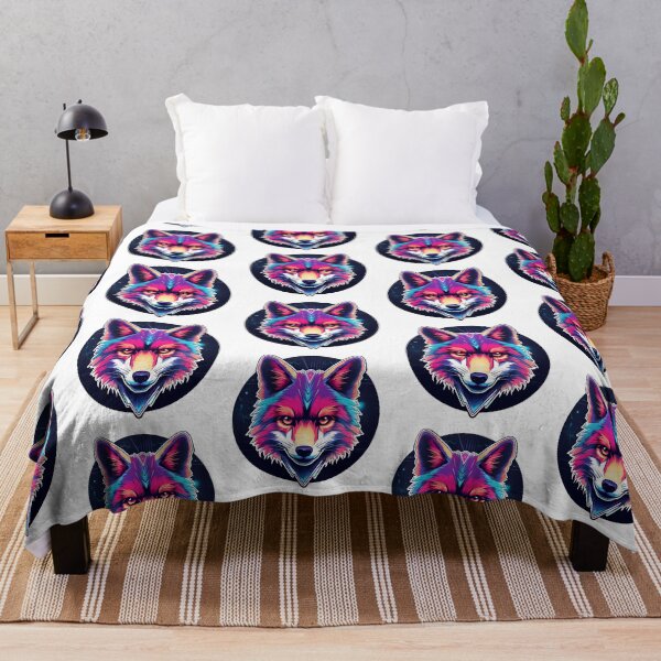 Item preview, Fox - Retrowave style - Colorful - Futuristic designed and sold by Vansky-Art.