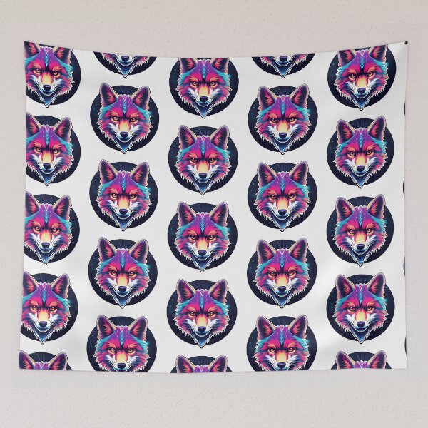 Item preview, Fox - Retrowave style - Colorful - Futuristic designed and sold by Vansky-Art.