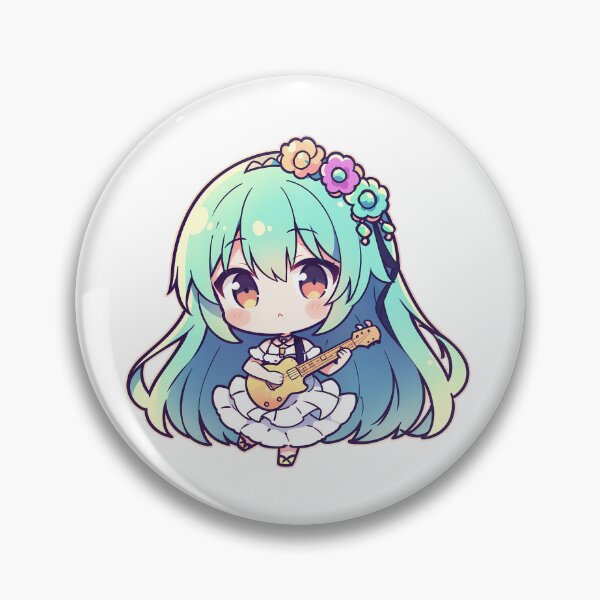 Item preview, Chibi Anime Girl | Playing Guitar  designed and sold by Wave-Level.