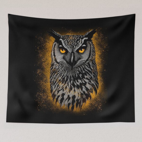 Item preview, eagle owl portrait designed and sold by landscapeworlds.