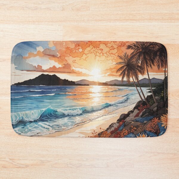 Item preview, Shoreside Tranquility: A Scene of Crystal-Clear Waters and Sky designed and sold by Ngea.