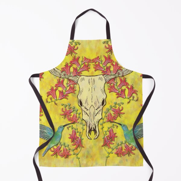 Item preview, Cow Skull with Hummingbirds and Flowers designed and sold by lottibrown.