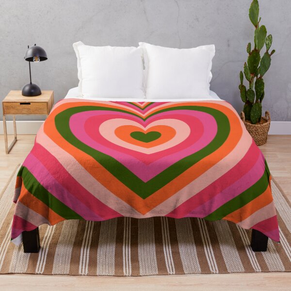 Item preview, Orange Green and Pink Groovy Heart Pattern designed and sold by EpicCreation.