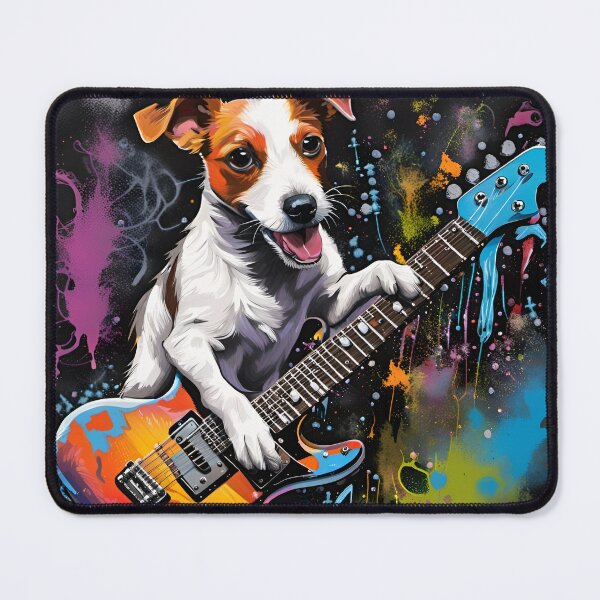 Item preview, Jack Russell Terrier Guitarist Portrait designed and sold by Ameiva-Apparel.