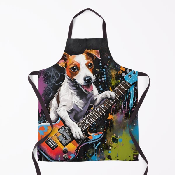 Item preview, Jack Russell Terrier Guitarist Portrait designed and sold by Ameiva-Apparel.