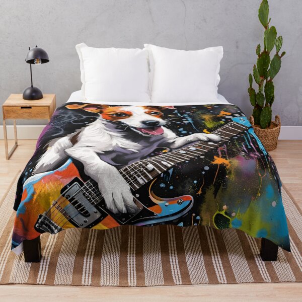 Item preview, Jack Russell Terrier Guitarist Portrait designed and sold by Ameiva-Apparel.