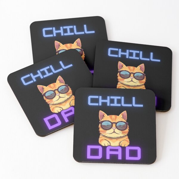 Item preview,   CHILL DAD CAT designed and sold by CuteCatsCoffee.