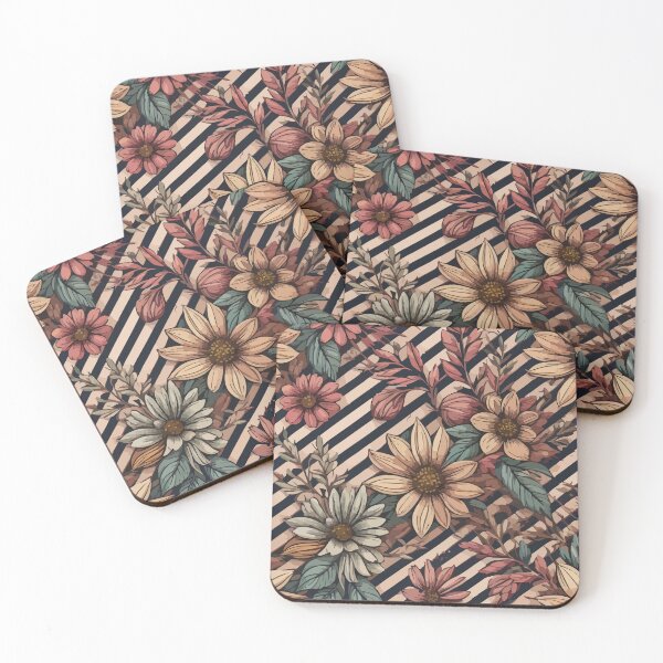 Item preview, Floral stripes pattern artwork designed and sold by LIRAZ ZIV.
