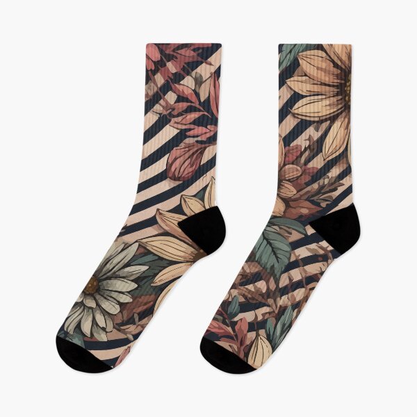Item preview, Floral stripes pattern artwork designed and sold by LIRAZ ZIV.