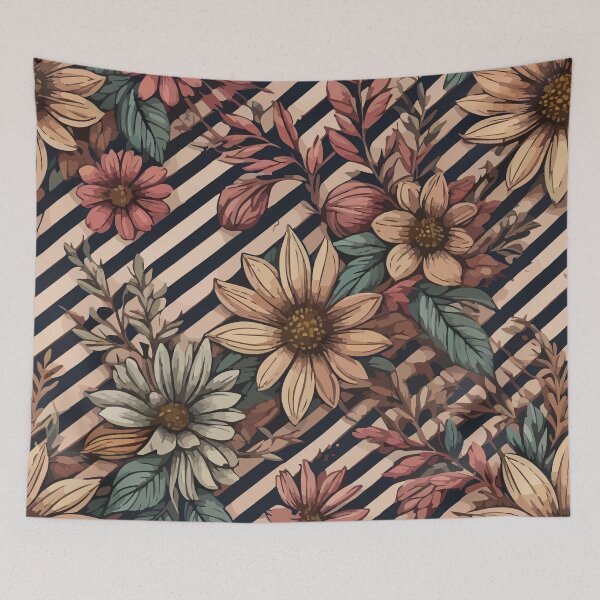 Item preview, Floral stripes pattern artwork designed and sold by LIRAZ ZIV.