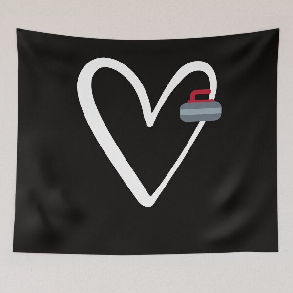 Item preview, Funny Curling Lover Heart Sport Curling Team Player Coach designed and sold by Sarah38.