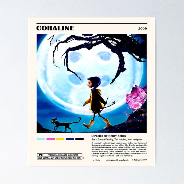 Coraline Poster, Henry Selick Poster, Coraline Print - Inspire Uplift