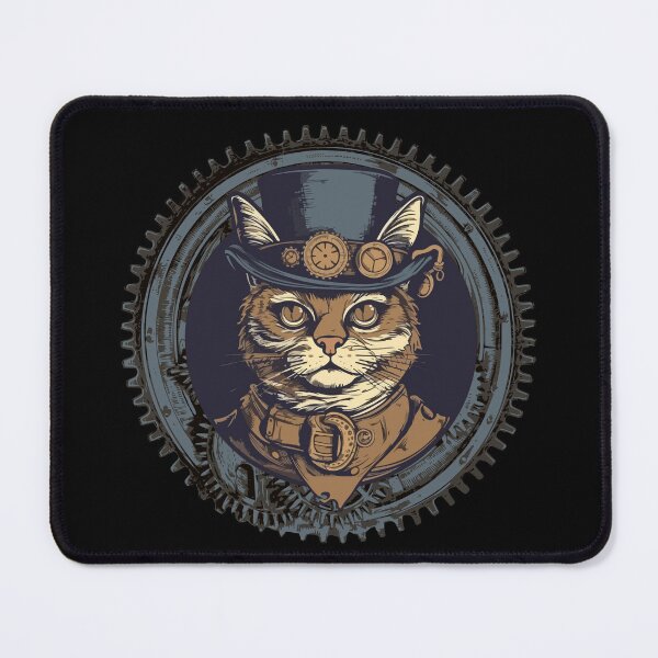 Item preview, "Whimsical Wonders: Embrace the Steampunk Elegance of Our Cat & Gears Tee" designed and sold by PatriciaReyes.
