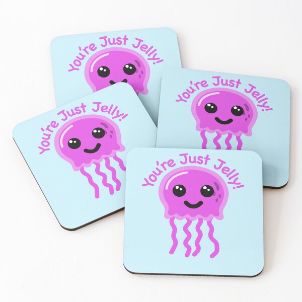 Item preview, You're Just Jelly Cute Pink Jellyfish Joke designed and sold by PMCreative.