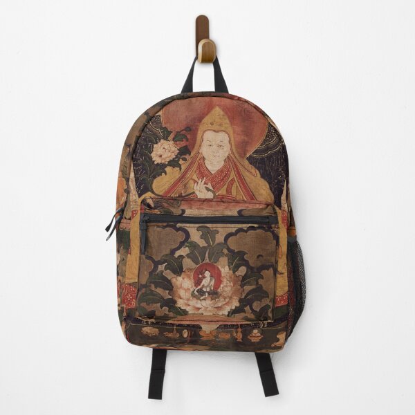 Item preview, Tibetan Thangka: The Seventh Dalai Lama on Silk Vertical Scroll designed and sold by Mulan-Prints.
