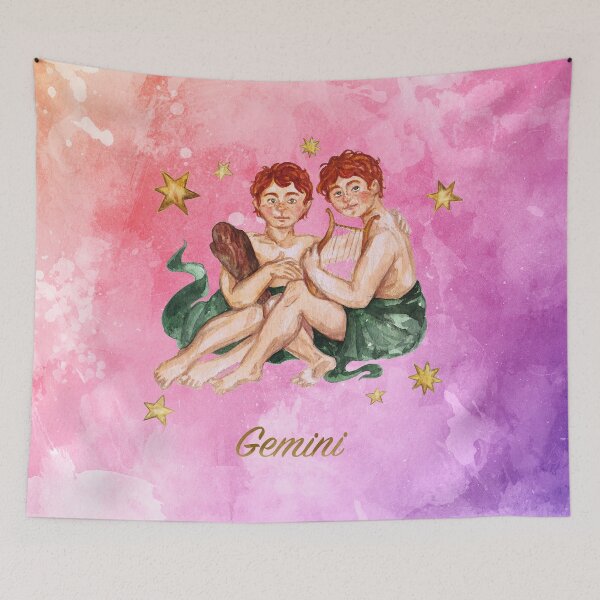 Item preview, Gemini Zodiac Starsign | Watercolor designed and sold by SoNifty.