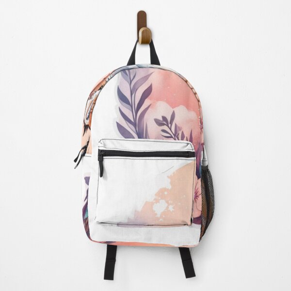 Item preview, Charming Bobcat with Watercolor Flowers designed and sold by YourNameMatters.